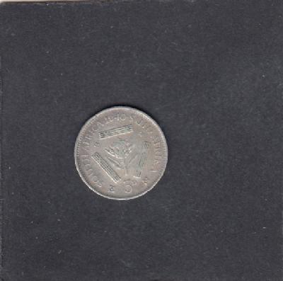 Beschrijving: 3 Pence GEORGIUS VI